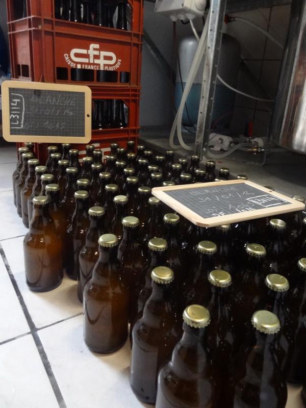 La covale (bière blanche) est en bouteille