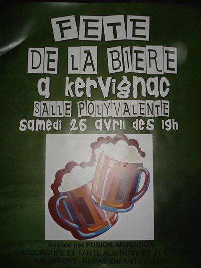 Fête de la bière à Kervignac le 26 avril 2014