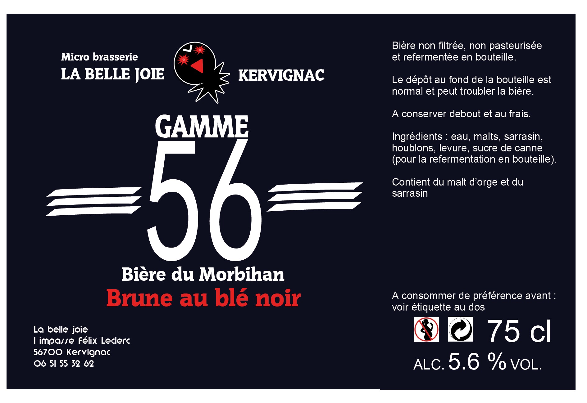 Gamme 56 brune la bière bretonne au blé noir