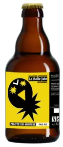 Bière blonde pilote en mousse